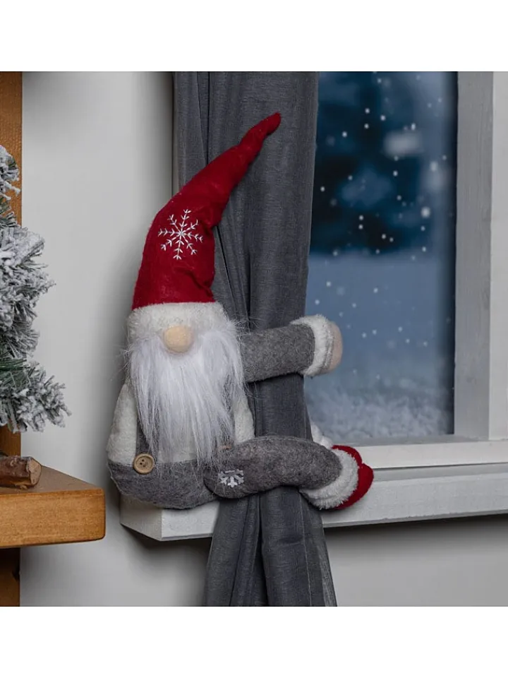 Hollybell Wohndekoration<Raffhalter ''Gnome'' in Rot/ Grau - (L)47 cm (Überraschungsprodukt)