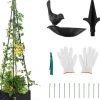 COSTWAY Pflanzen & Zubehör<Rankhilfe mit Blumenkasten 206cm in Schwarz