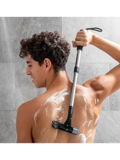 InnovaGoods Technik|Pflege & Gesundheit<Rasierer für Rücken und Körper in Schwarz/ Silber - (L)54 cm