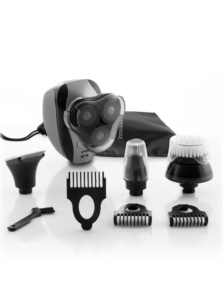InnovaGoods Technik|Pflege & Gesundheit<Rasierer in Schwarz mit Zubehör - (B)8 x (T)7,1 cm
