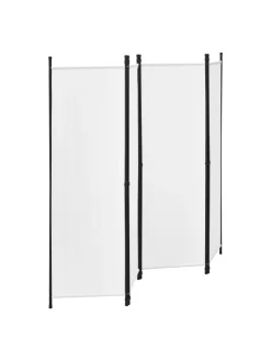 en.casa Paravents<Raumteiler Huesca - 4-teilig in Beige (H)171cm (B)200cm