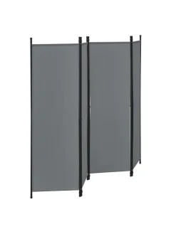 en.casa Paravents<Raumteiler Huesca - 4-teilig in Grau (H)171cm (B)200cm