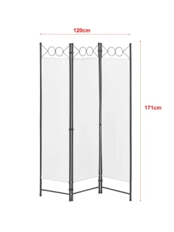 en.casa Paravents<Raumteiler Saragossa 3-teilig in Beige (H)171cm (B)120cm
