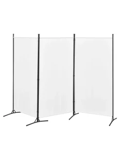 en.casa Paravents<Raumteiler Teruel - 3-teilig in Beige (H)176cm (B)260cm