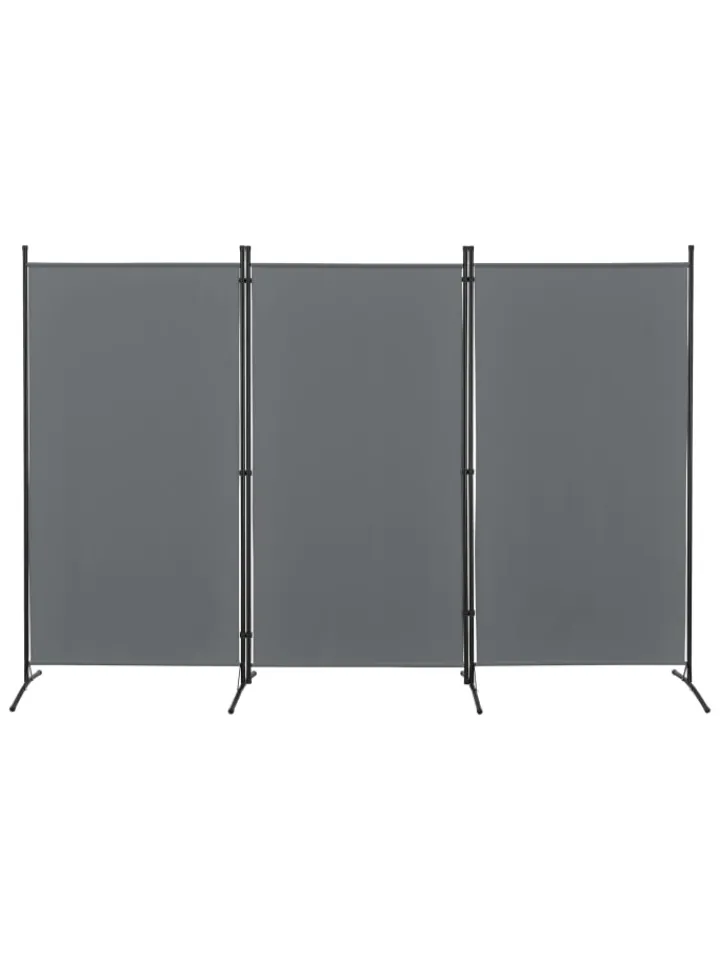 en.casa Paravents<Raumteiler Teruel - 3-teilig in Grau (H)176cm (B)260cm