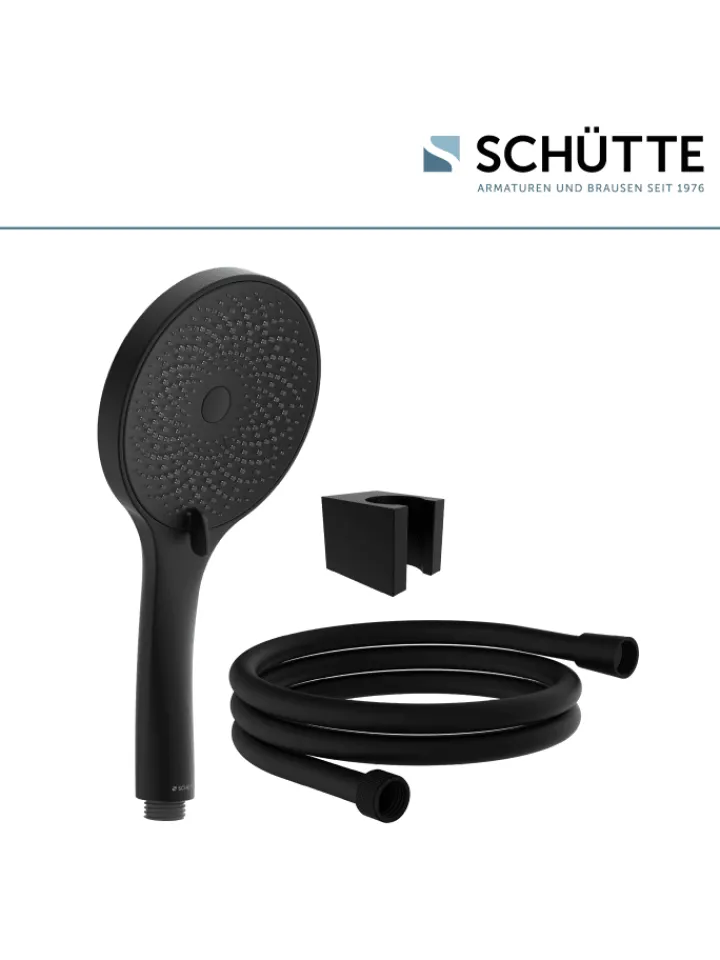 Franz Joseph Schütte Badaccessoires<RAVEN Handbrause-Set, Schwarz matt