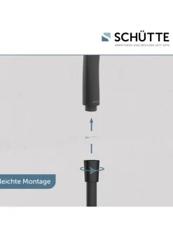 Franz Joseph Schütte Badaccessoires<RAVEN Handbrause-Set, Schwarz matt