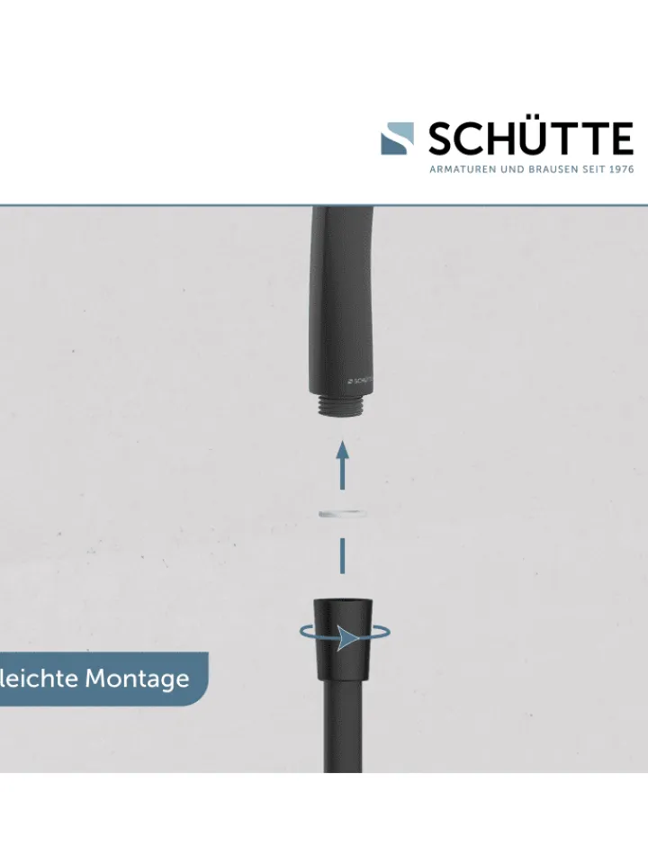 Franz Joseph Schütte Badaccessoires<RAVEN Handbrause-Set, Schwarz matt