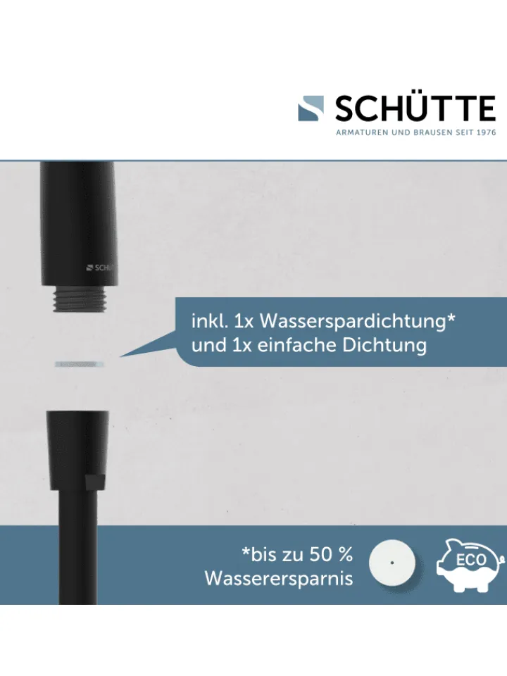 Franz Joseph Schütte Badaccessoires<RAVEN Handbrause-Set, Schwarz matt