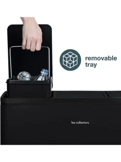 Les collectors Mülleimer<Recycling-Mülleimer in Schwarz - 54 l