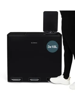 Les collectors Mülleimer<Recycling-Mülleimer in Schwarz - 54 l