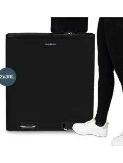Les collectors Mülleimer<Recycling-Mülleimer in Schwarz - 60 l