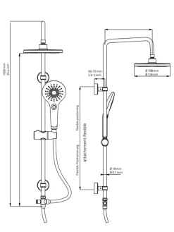 RIDDER Badarmaturen<Regendusch-Set Bahamas chrom