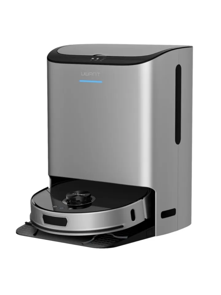 COFI 1453 Staubsauger<Reinigungsroboter U200 Pro mit Wischfunktion + Lade-/Reinigungsstation in Grau