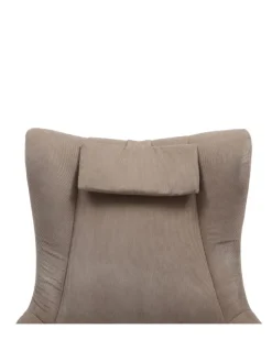 SalesFever Möbel-Sets<Relaxsessel und Hocker mit Drehfunktion Metallgestell und Cord-Optik in Braun