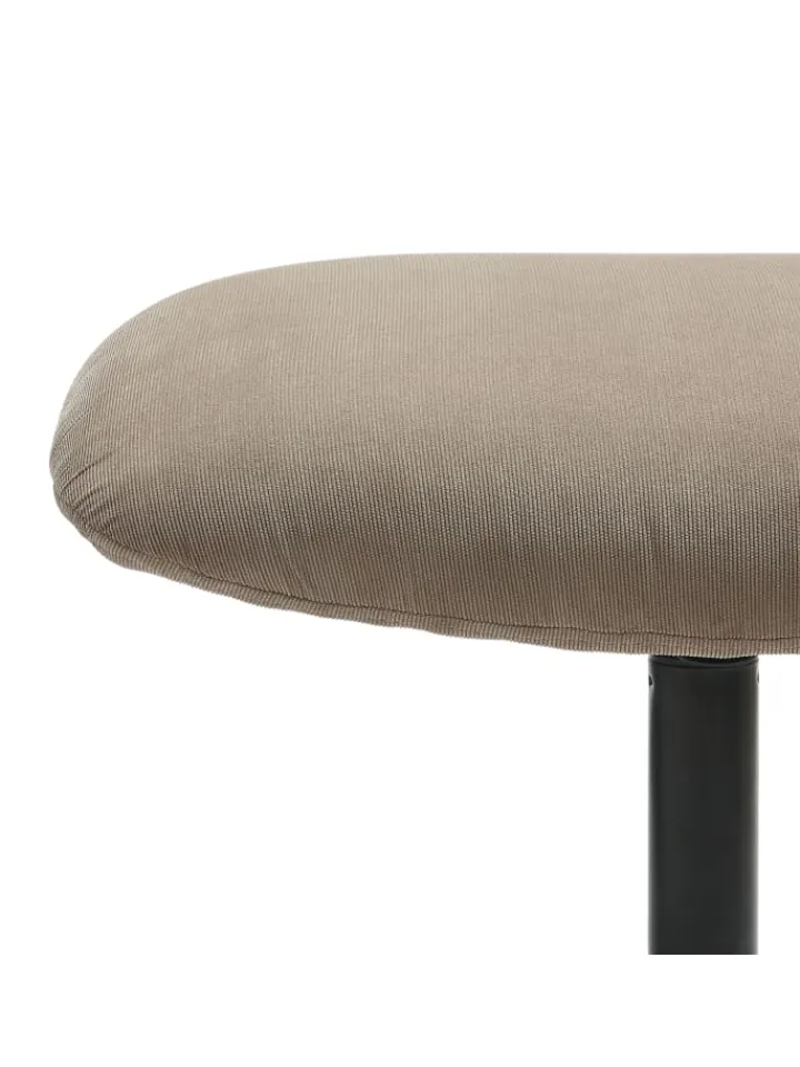 SalesFever Möbel-Sets<Relaxsessel und Hocker mit Drehfunktion Metallgestell und Cord-Optik in Braun