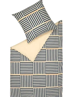 ESPRIT Bettwäsche & Bettwaren<Renforcé-Bettwäsche-Set "Arian" in Dunkelblau/ Beige