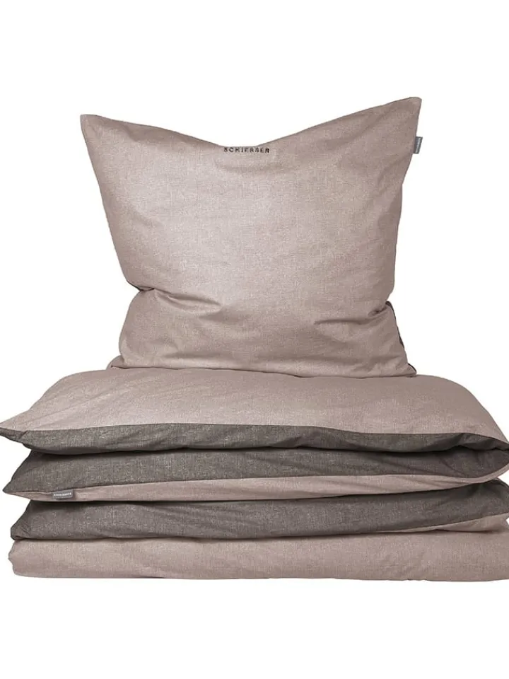 Schiesser Bettwäsche & Bettwaren<Renforcé-Bettwäsche-Set "Double Face" in Beige/ Anthrazit