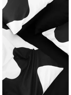 Mijolnir Bettwäsche & Bettwaren<Renforcé-Bettwäsche-Set "Flow" in Weiß/ Schwarz