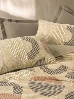 Mijolnir Bettwäsche & Bettwaren<Renforcé-Bettwäsche-Set in Creme/ Braun