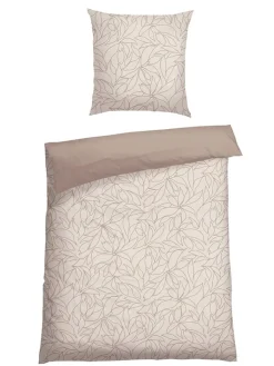 Schiesser Bettwäsche & Bettwaren<Renforcé-Bettwäsche-Set "Leaves" in Taupe
