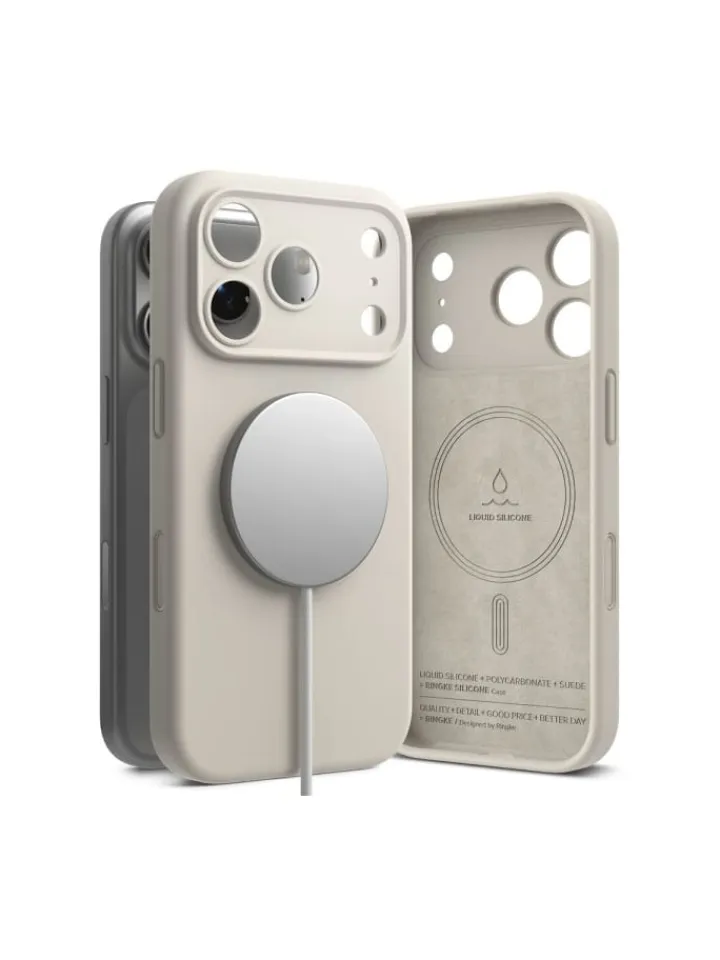 COFI 1453 Smartphones & Zubehör<Ringke Silikon Magnetische magnetisch Hülle iPhone 17 Pro Beige in Beige