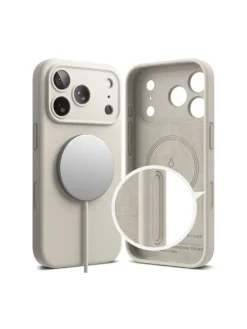 COFI 1453 Smartphones & Zubehör<Ringke Silikon Magnetische magnetisch Hülle iPhone 17 Pro Beige in Beige