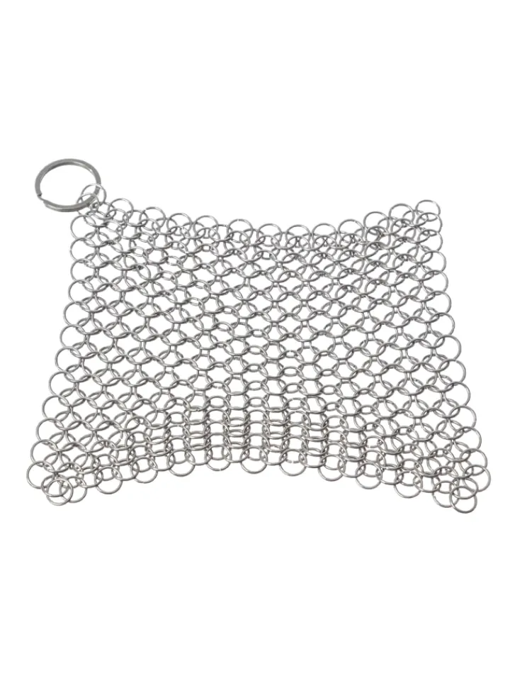 YOUCAMP Grillen<Ringreiniger für Gusseisen Feuertöpfe Netzreiniger 12,5x12,5cm in silber
