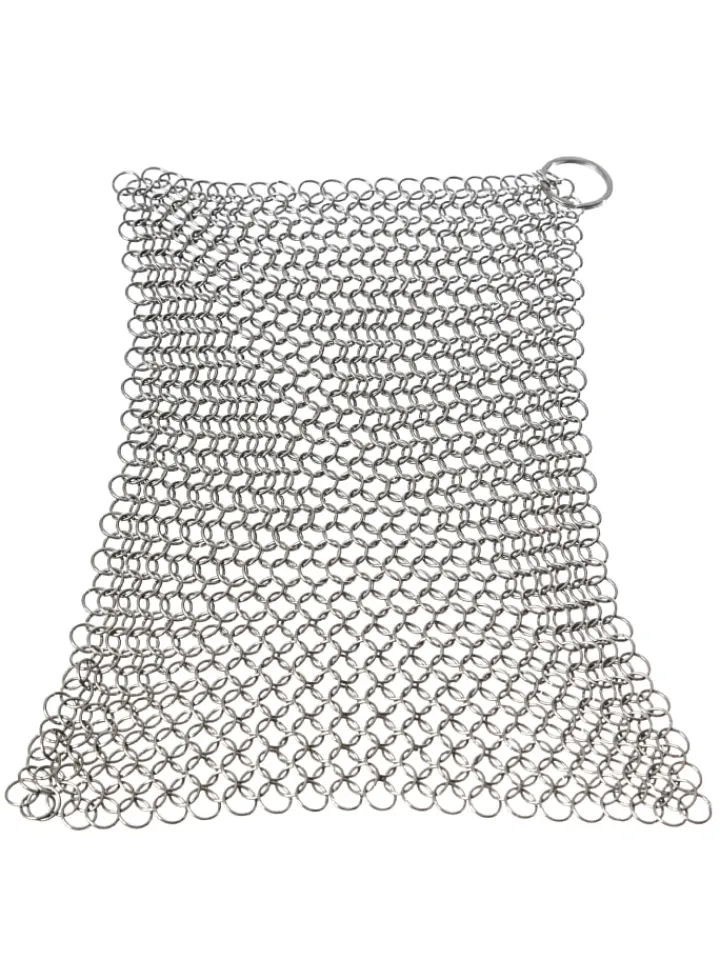 YOUCAMP Grillen<Ringreiniger für Gusseisen Feuertöpfe Netzreiniger 20x20cm in silber