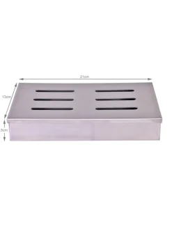 RADOLEO Grillen<Räucherbox Edelstahl in silber