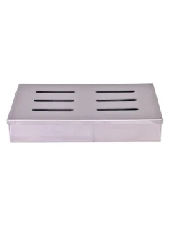 RADOLEO Grillen<Räucherbox Edelstahl in silber