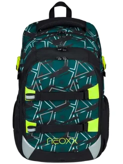 neoxx Büro- & Schulbedarf<Rucksack "Active" in Grün/ Schwarz - (L)24 x (B)31 x (H)45,5 cm