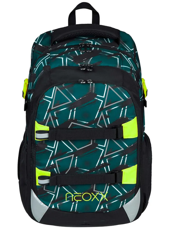 neoxx Büro- & Schulbedarf<Rucksack "Active" in Grün/ Schwarz - (L)24 x (B)31 x (H)45,5 cm
