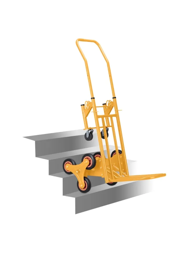 relaxdays Weitere Haushaltshelfer<Sackkarre Treppensteiger "2in1" in Gelb