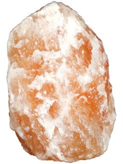 Globo lighting Tischleuchten<Salzkristall-Tischleuchte "Stone" in Orange - (H)19 x Ø 12 cm