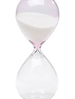 Kare Wohndekoration<Sanduhr "Timer" in Rosa - (H)17 x Ø 7 cm