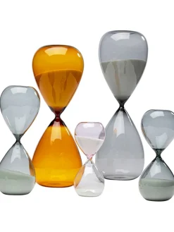 Kare Wohndekoration<Sanduhr "Timer" in Rosa - (H)17 x Ø 7 cm