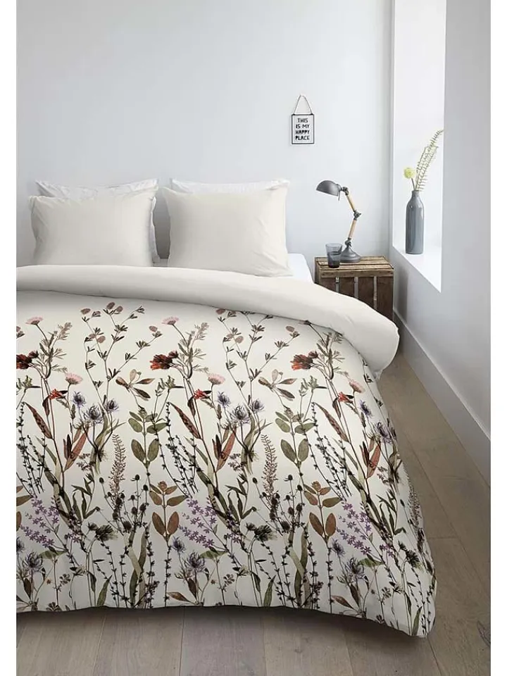 Ambiante Bettwäsche & Bettwaren<Satin-Bettwäsche-Set ''Dry Flowers'' in Creme/ Bunt
