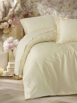 Mijolnir Bettwäsche & Bettwaren<Satin-Bettwäsche-Set "Elegant" in Creme