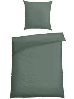 Schiesser Bettwäsche & Bettwaren<Satin-Bettwäsche-Set "Ella" in Dunkelgrün