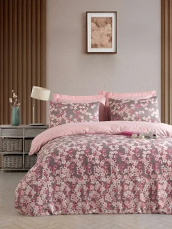Elizabed Bettwäsche & Bettwaren<Satin-Bettwäsche-Set in Rosa