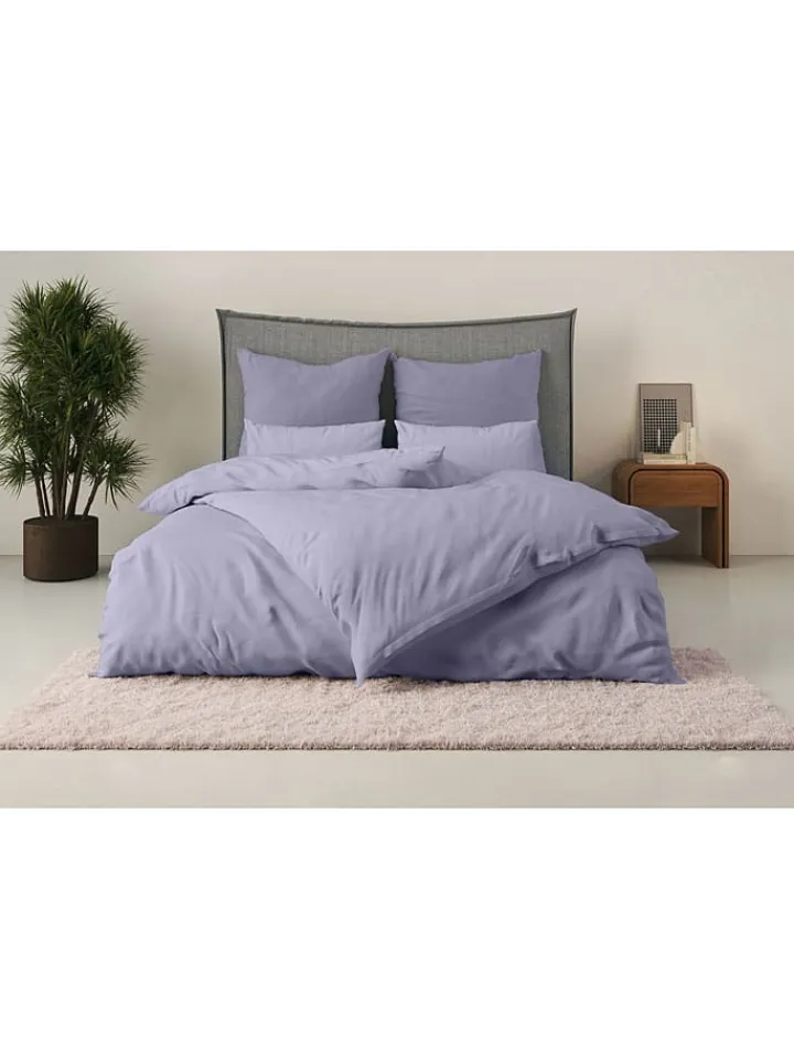 GUIDO MARIA KRETSCHMER Bettwäsche & Bettwaren<Satin-Bettwäsche-Set ''Mila'' in Lila - (L)200 x (B)135 cm