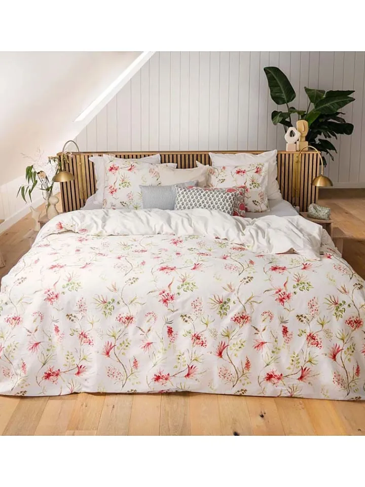 Walra Bettwäsche & Bettwaren<Satin-Bettwäscheset "Spring Beauty" in Beige/ Rosa/ Grün