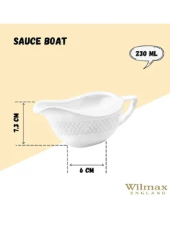 Wilmax Gedeckter Tisch<Sauciere in Weiß - 230 ml