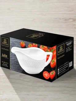 Wilmax Gedeckter Tisch<Sauciere in Weiß - 230 ml