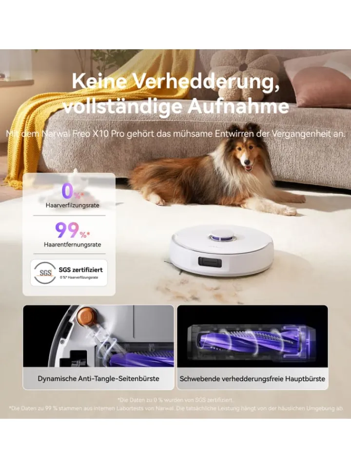 Narwal Staubsauger<Saugroboter Freo X10 Pro in weiß