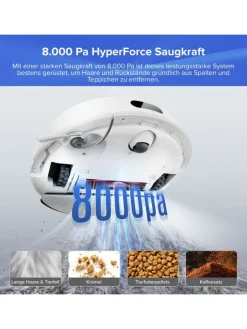 Roborock Klima & Haushalt|Staubsauger<Saugroboter Q7 BF+ in Weiß, 8000 Pa, Dual Anti-Tangle-System