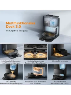 Roborock Klima & Haushalt|Staubsauger<Saugroboter Qrevo Edge S5A in Weiß, 18500Pa, Dual Anti-Tangle-System