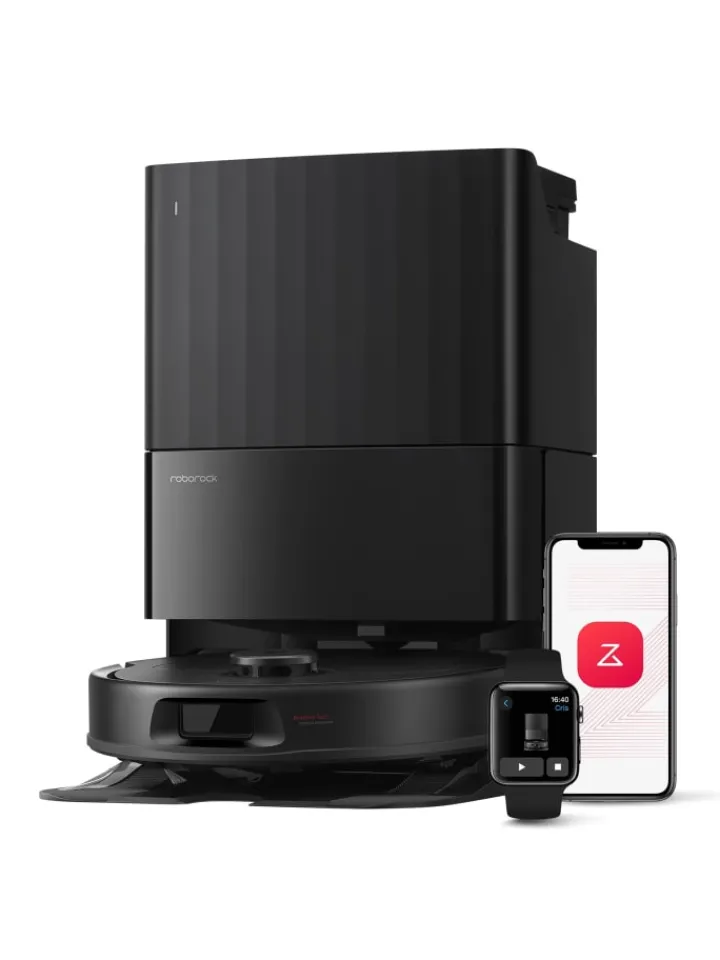 Roborock Klima & Haushalt|Staubsauger<Saugroboter QV 35A in Schwarz, mit Wischfunktion&Hebarem Wischmopp, 8000Pa