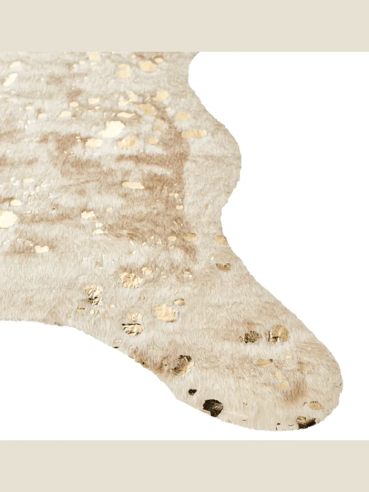 Beliani Lammfelle & Co<Schaffell BOGONG in Beige/Gold - (W) 130 x (H) 1 x (L) 170 cm